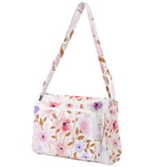 Flowers Watercolor Front Pocket Crossbody Bag by Pakrebo