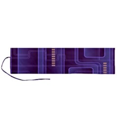 Background Non Seamless Pattern Roll Up Canvas Pencil Holder (l)