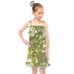 Flowers Abstract Background Kids  Overall Dress by Pakrebo