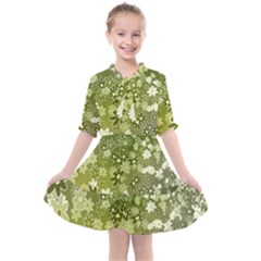 Flowers Abstract Background Kids  All Frills Chiffon Dress