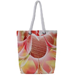 Background Floral Pattern Structure Full Print Rope Handle Tote (small) by Pakrebo