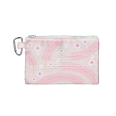 Background Non Seamless Pattern Pink Canvas Cosmetic Bag (small) by Pakrebo