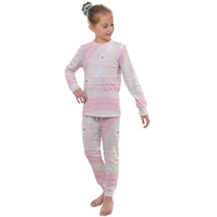 Background Non Seamless Pattern Pink Kids  Long Sleeve Set  by Pakrebo