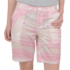 Background Non Seamless Pattern Pink Pocket Shorts