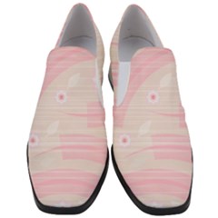 Background Non Seamless Pattern Pink Women Slip On Heel Loafers by Pakrebo