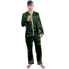 Background Non Seamless Pattern Men s Satin Pajamas Long Pants Set