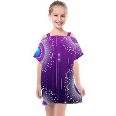 Non Seamless Pattern Background Kids  One Piece Chiffon Dress