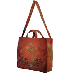 Elegant Decorative Bird Square Shoulder Tote Bag by FantasyWorld7