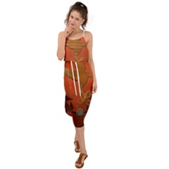 Elegant Decorative Bird Waist Tie Cover Up Chiffon Dress