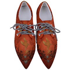 Elegant Decorative Bird Women s Pointed Oxford Shoes by FantasyWorld7