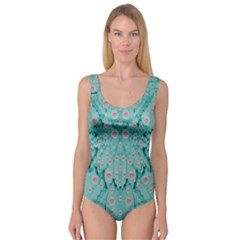 Lotus  Bloom Lagoon Of Soft Warm Clear Peaceful Water Princess Tank Leotard  by pepitasart