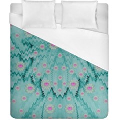 Lotus  Bloom Lagoon Of Soft Warm Clear Peaceful Water Duvet Cover (california King Size) by pepitasart