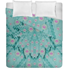 Lotus  Bloom Lagoon Of Soft Warm Clear Peaceful Water Duvet Cover Double Side (california King Size) by pepitasart