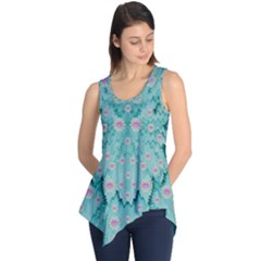 Lotus  Bloom Lagoon Of Soft Warm Clear Peaceful Water Sleeveless Tunic by pepitasart