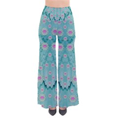 Lotus  Bloom Lagoon Of Soft Warm Clear Peaceful Water So Vintage Palazzo Pants by pepitasart