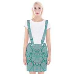 Lotus  Bloom Lagoon Of Soft Warm Clear Peaceful Water Braces Suspender Skirt by pepitasart