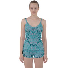 Lotus  Bloom Lagoon Of Soft Warm Clear Peaceful Water Tie Front Two Piece Tankini by pepitasart