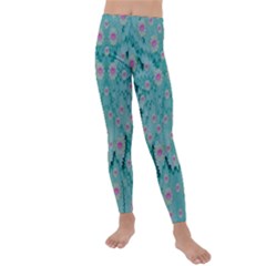 Lotus  Bloom Lagoon Of Soft Warm Clear Peaceful Water Kids  Lightweight Velour Leggings by pepitasart