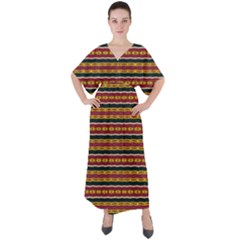 G 5 V-neck Boho Style Maxi Dress