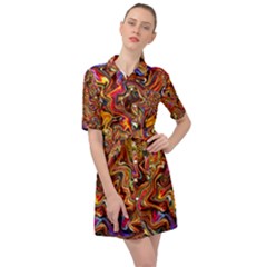 G 7 Belted Shirt Dress