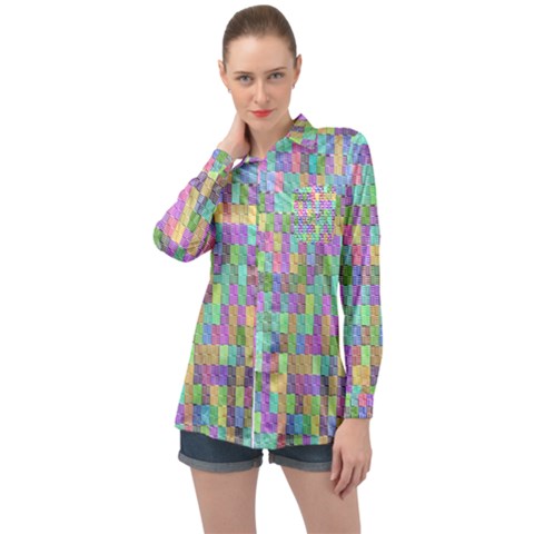 G 9 Long Sleeve Satin Shirt by ArtworkByPatrick