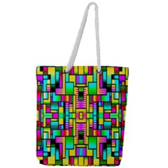 H 6 Full Print Rope Handle Tote (large) by ArtworkByPatrick