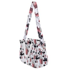 Movies And Popcorn Rope Handles Shoulder Strap Bag