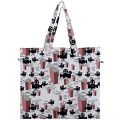 Movies And Popcorn Canvas Travel Bag by bloomingvinedesign