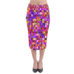 H 8 Velvet Midi Pencil Skirt by ArtworkByPatrick