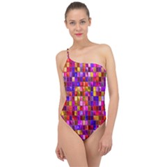 H 8 Classic One Shoulder Swimsuit by ArtworkByPatrick