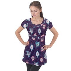 Fairy Type Puff Sleeve Tunic Top