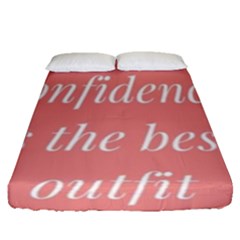 Self Confidence  Fitted Sheet (queen Size) by Abigailbarryart