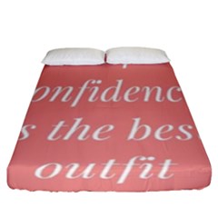 Self Confidence  Fitted Sheet (california King Size) by Abigailbarryart