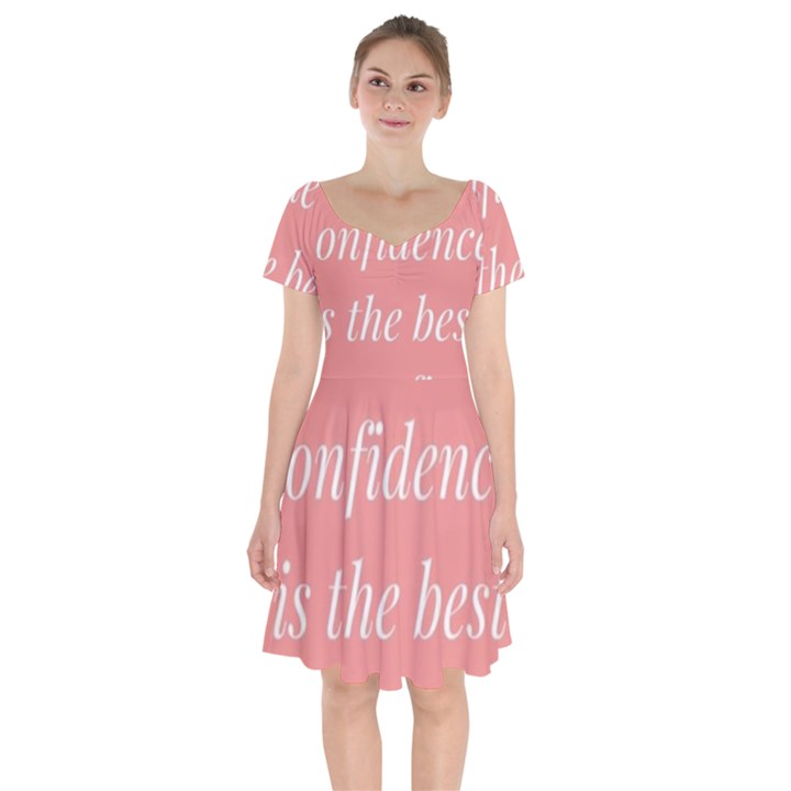 Self confidence  Short Sleeve Bardot Dress