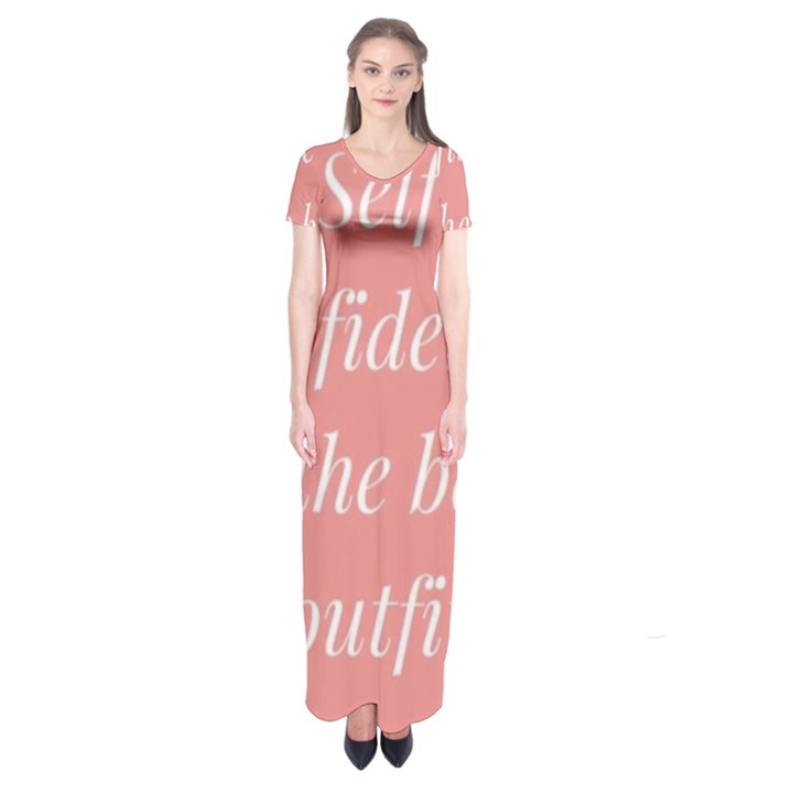 Self confidence  Short Sleeve Maxi Dress