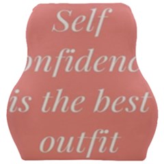 Self Confidence  Car Seat Velour Cushion  by Abigailbarryart