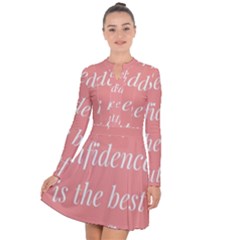 Self Confidence  Long Sleeve Panel Dress