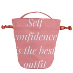 Self Confidence  Drawstring Bucket Bag