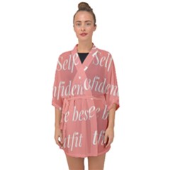 Self Confidence  Half Sleeve Chiffon Kimono