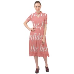 Self Confidence  Keyhole Neckline Chiffon Dress by Abigailbarryart