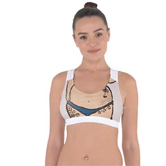 Sassy Cross String Back Sports Bra by Abigailbarryart