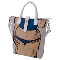 Sassy Buckle Top Tote Bag by Abigailbarryart