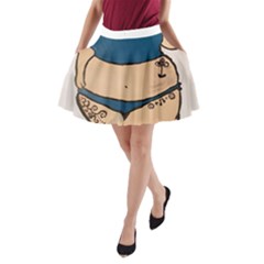 Sassy A-line Pocket Skirt by Abigailbarryart