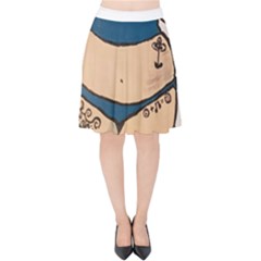 Sassy Velvet High Waist Skirt by Abigailbarryart