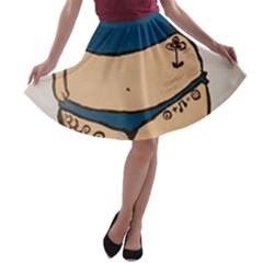 Sassy A-line Skater Skirt by Abigailbarryart