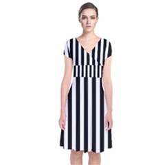 Classic Short Sleeve Front Wrap Dress