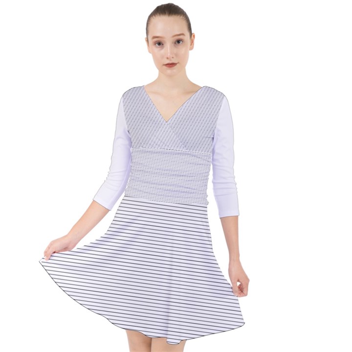 Summer design Quarter Sleeve Front Wrap Dress