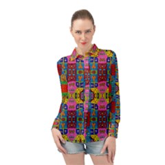 I 3 Long Sleeve Chiffon Shirt