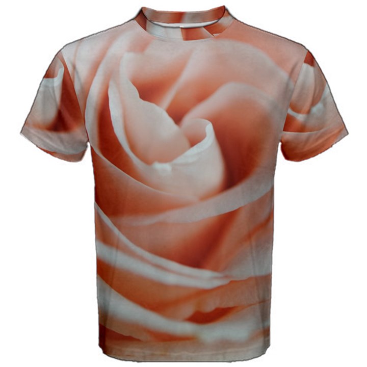 Soft Pink Rose Close Up Men s Cotton Tee