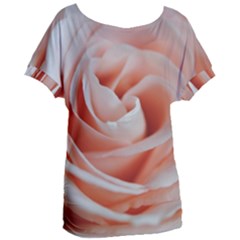 Soft Pink Rose Close Up Women s Oversized Tee by bloomingvinedesign